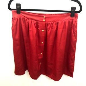 Grace & Mila Servane Mini Skirt Red Button Detail